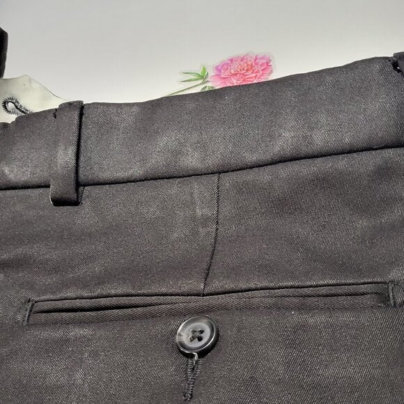 Paul Fredrick, Not Worn, Men's Black Shorts, Size 34x31, Pleated Front - Picture 4 of 8